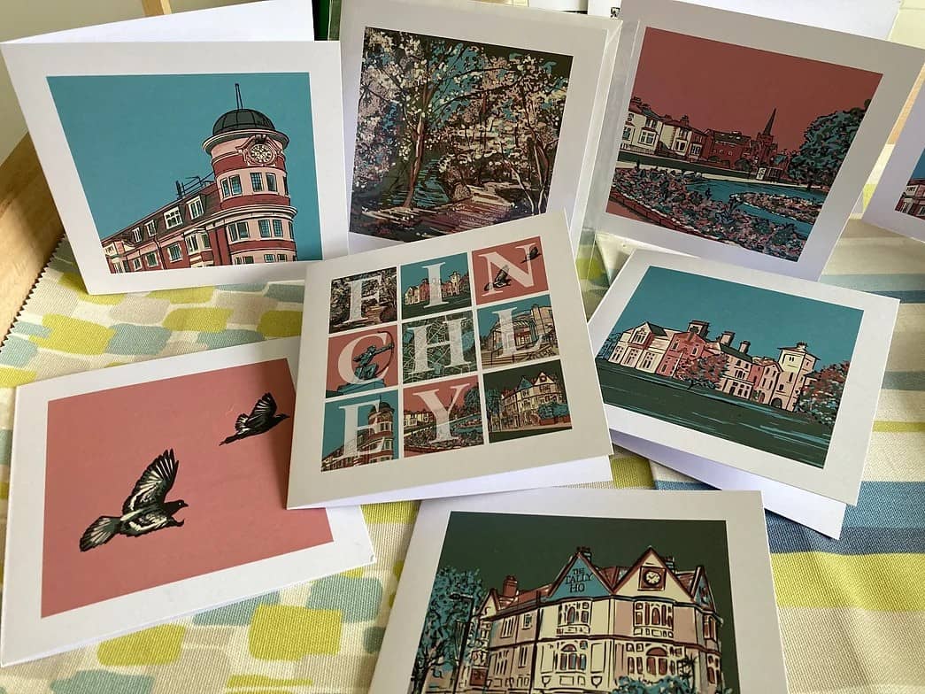 picture of notecards on a kitchen table