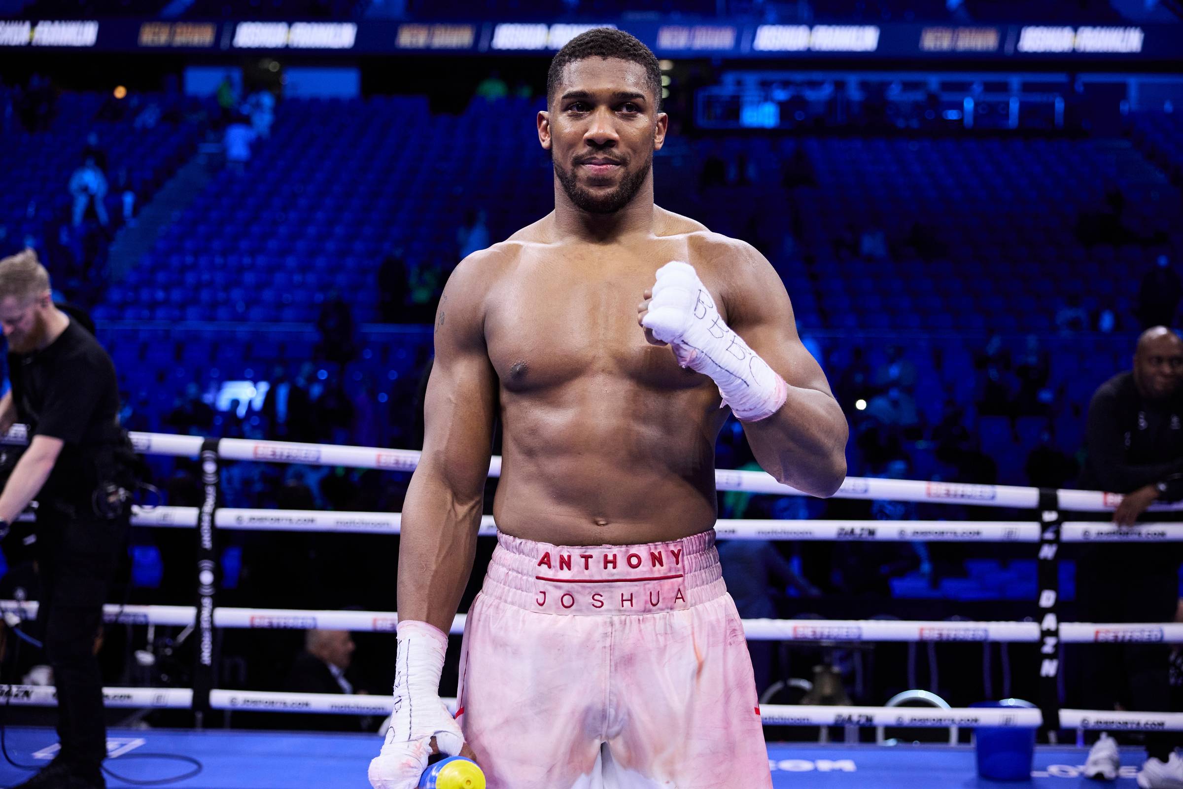 boxer anthony Joshua in the ring