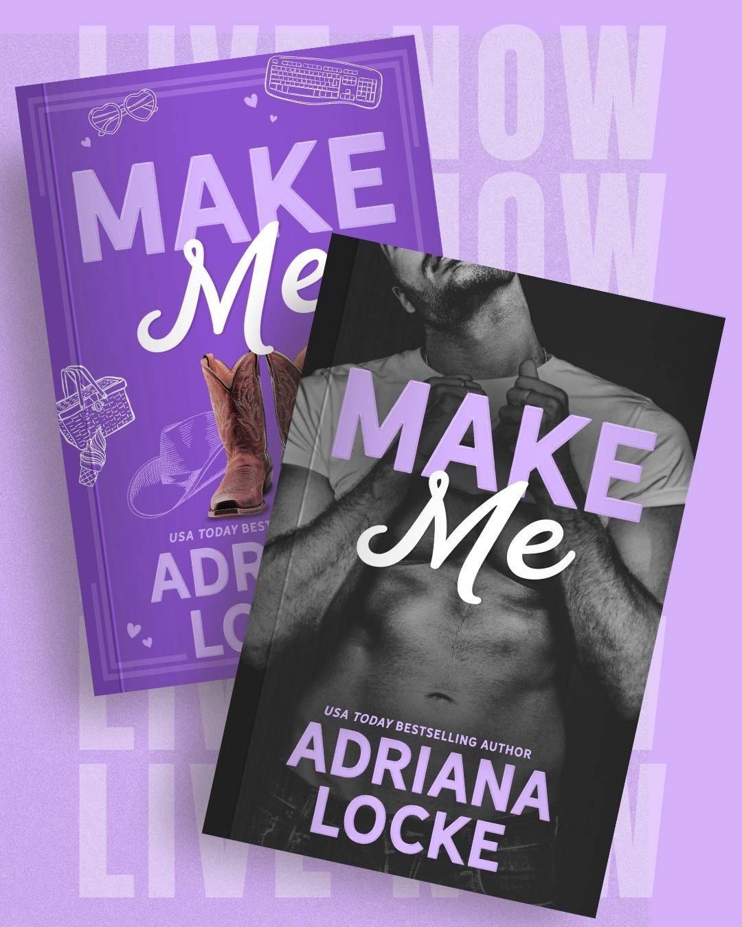 make me live graphic in purple 