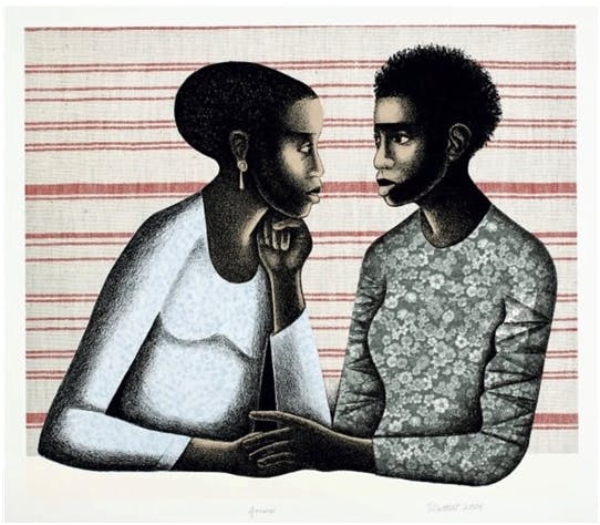 Gossip by Elizabeth Catlett