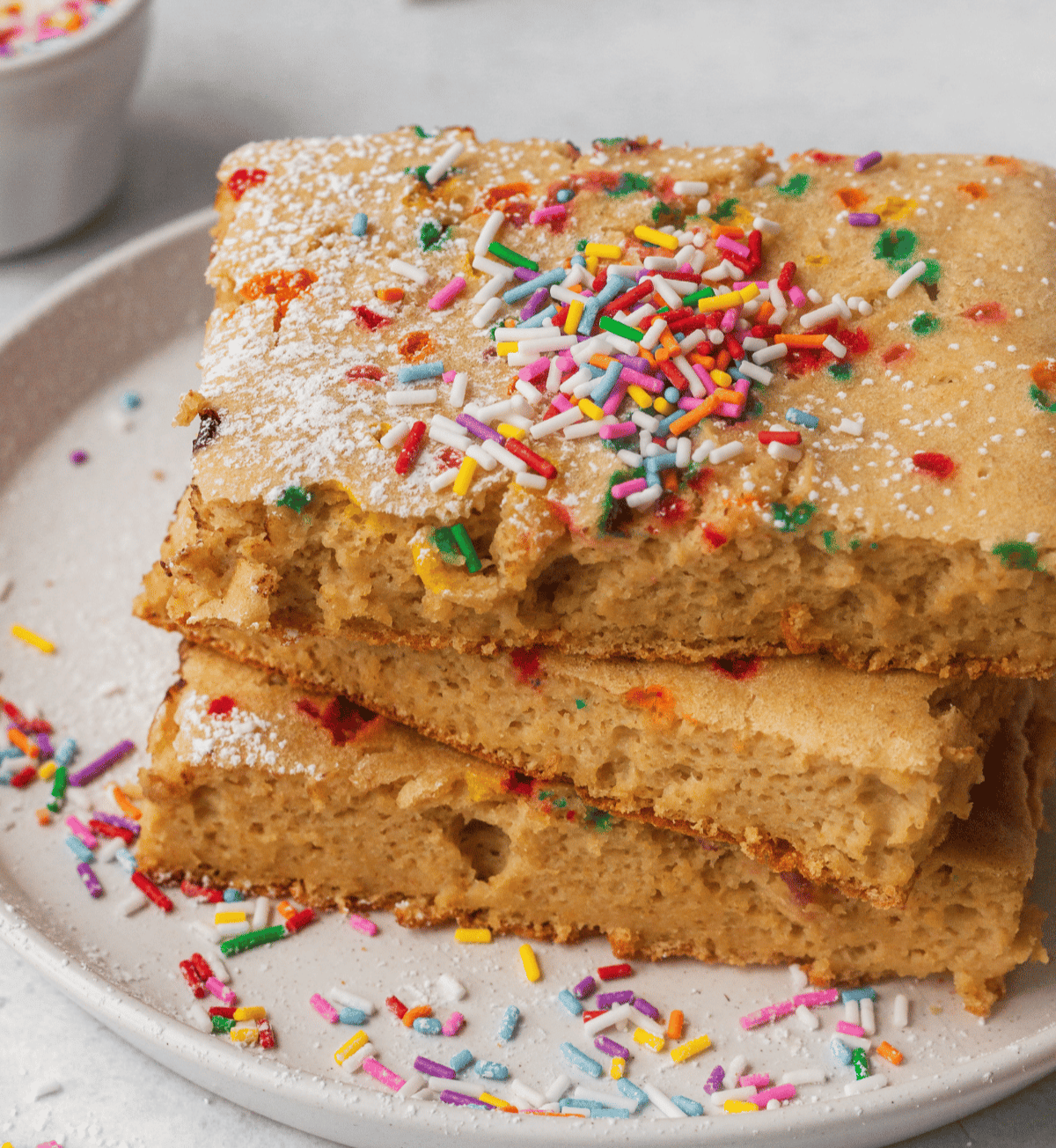 Sheet Pan Pancakes With Sprinkles