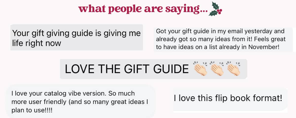 Gift Guide Testimonials
