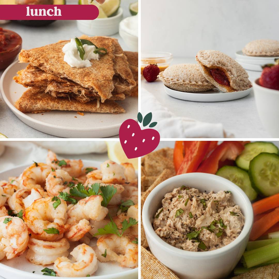 Collage of Mama Knows Nutrition Lunch Recipes