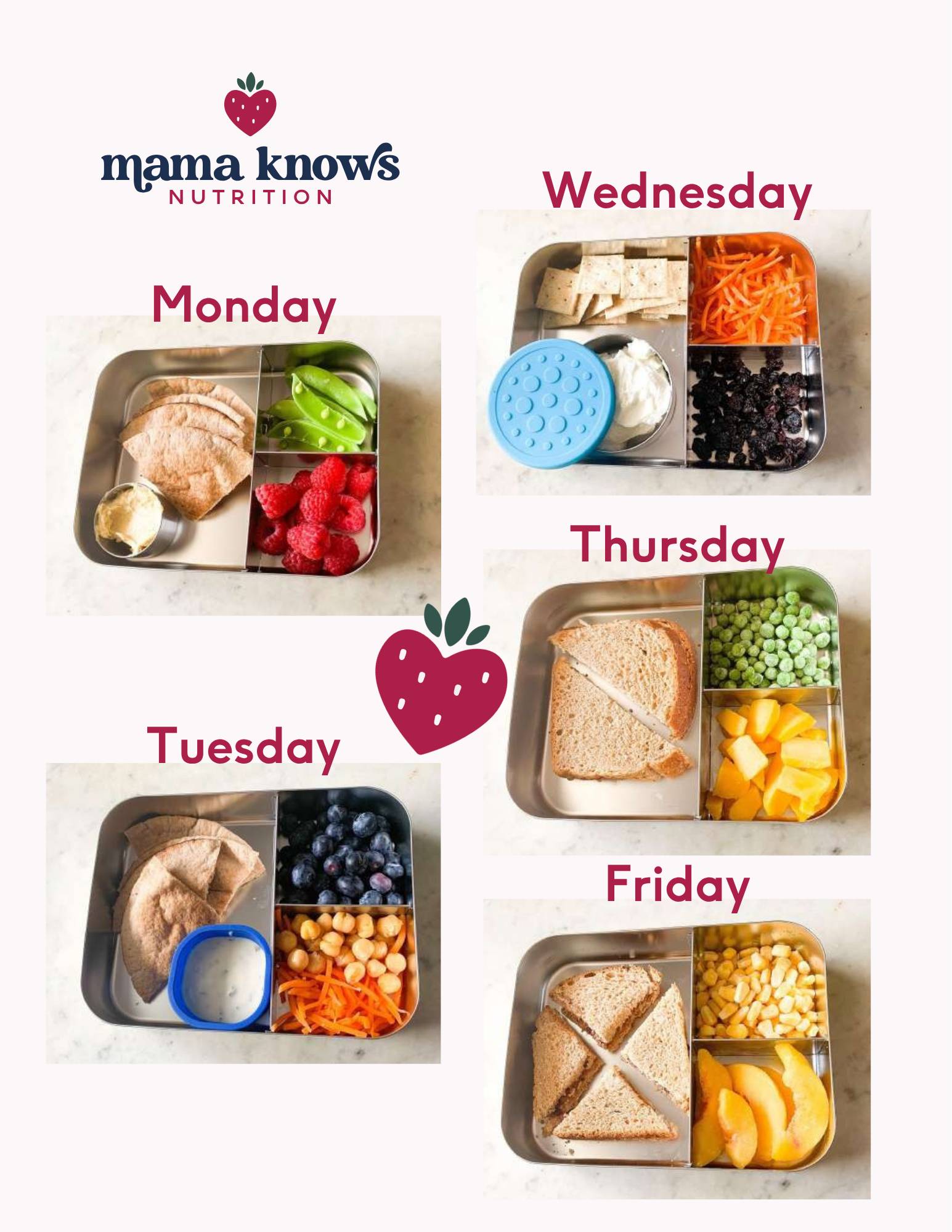 A week of packed lunch ideas