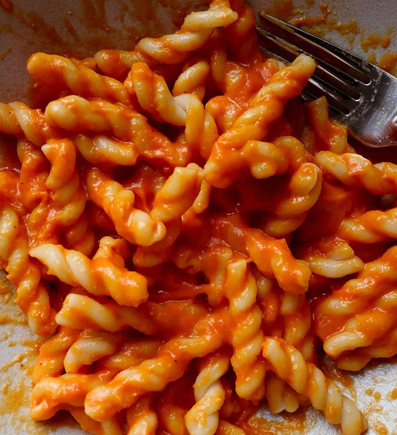 Spiral Noodles in Pasta Sauce