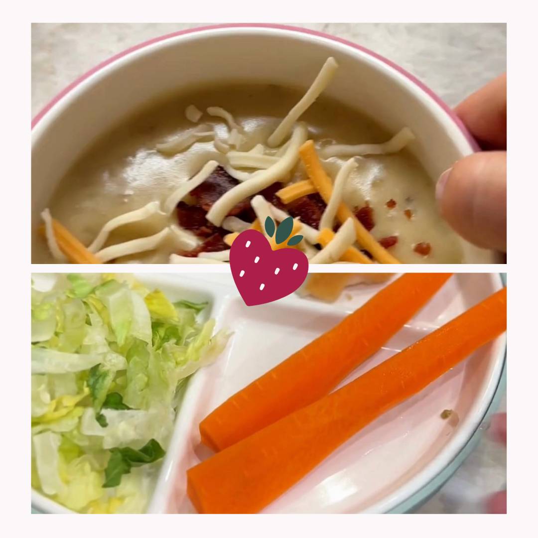 Elk & Friends Bowl and Plate with Meal Examples