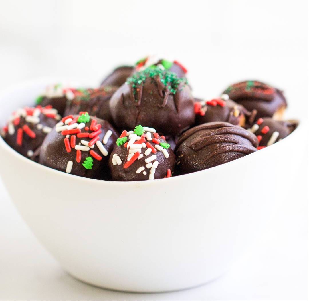 White Bowl of Buckeye Cookies