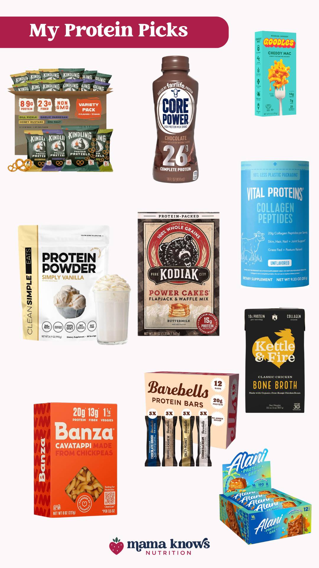 Collage of Protein Products