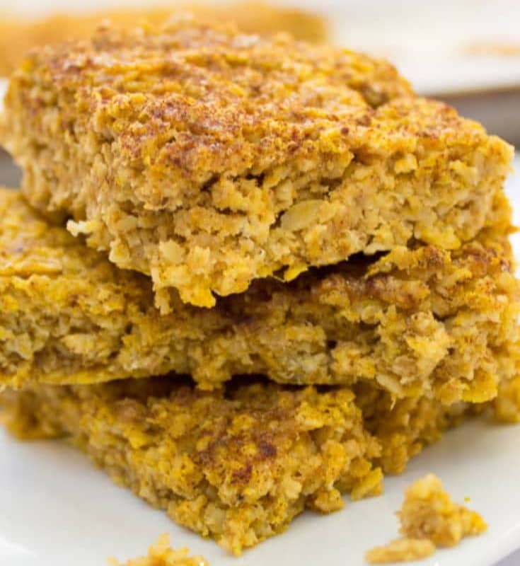 Pumpkin Baked Oatmeal Bars