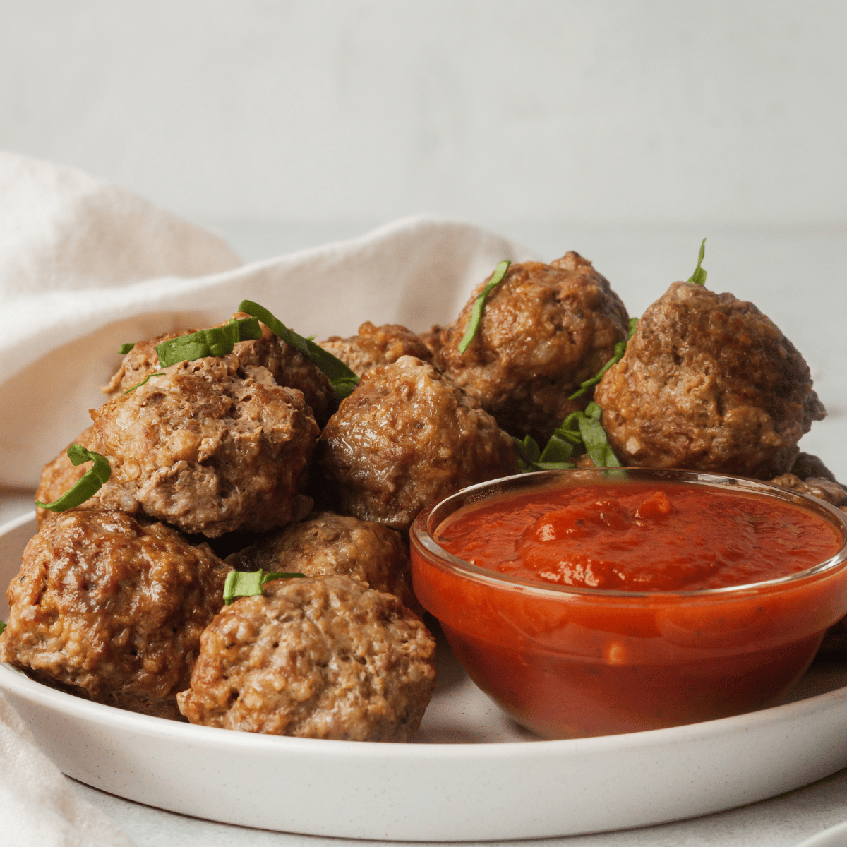 Mini Meatballs with Marinara Dipping Sauce