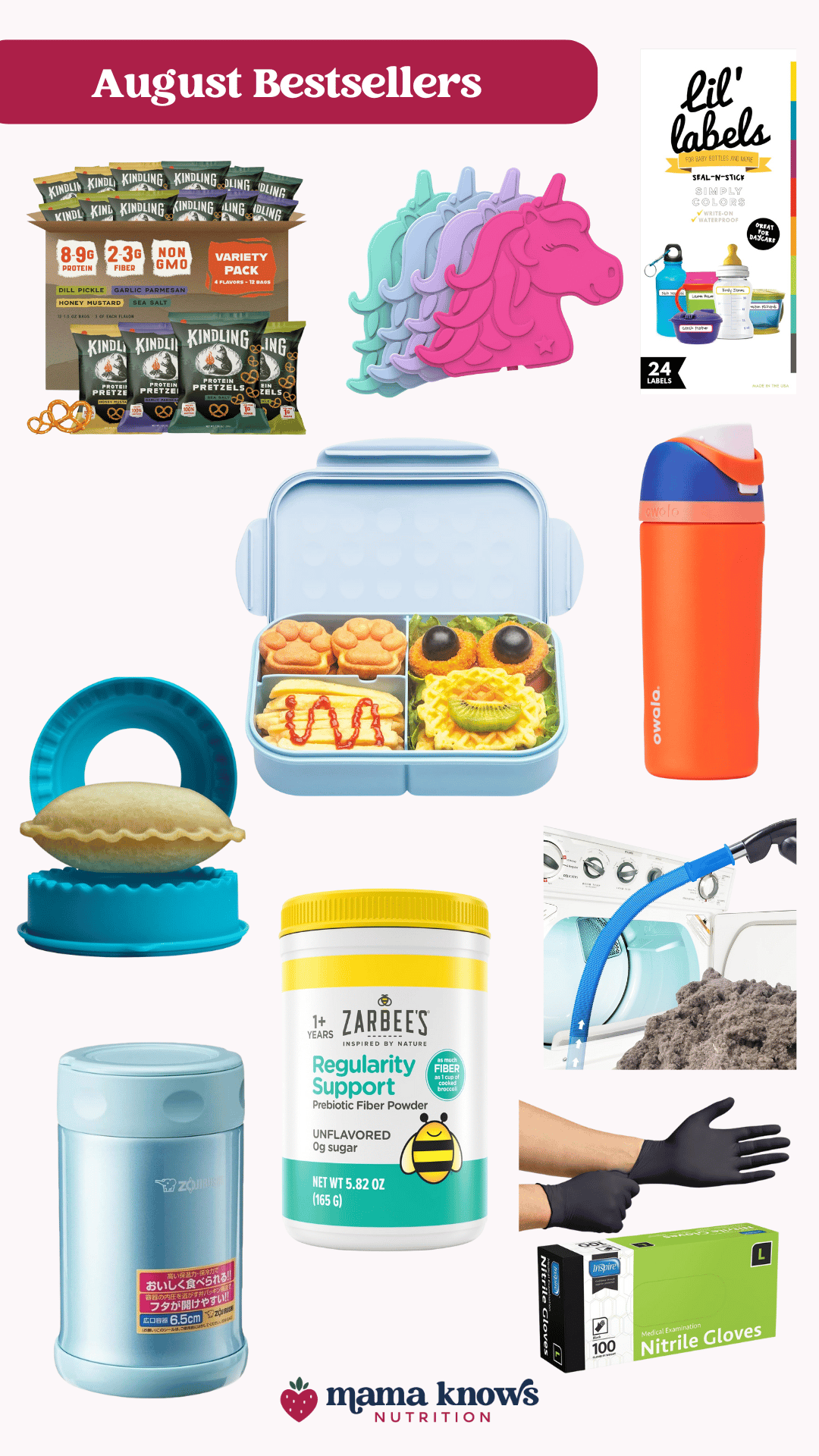 Collage of August Amazon Bestsellers