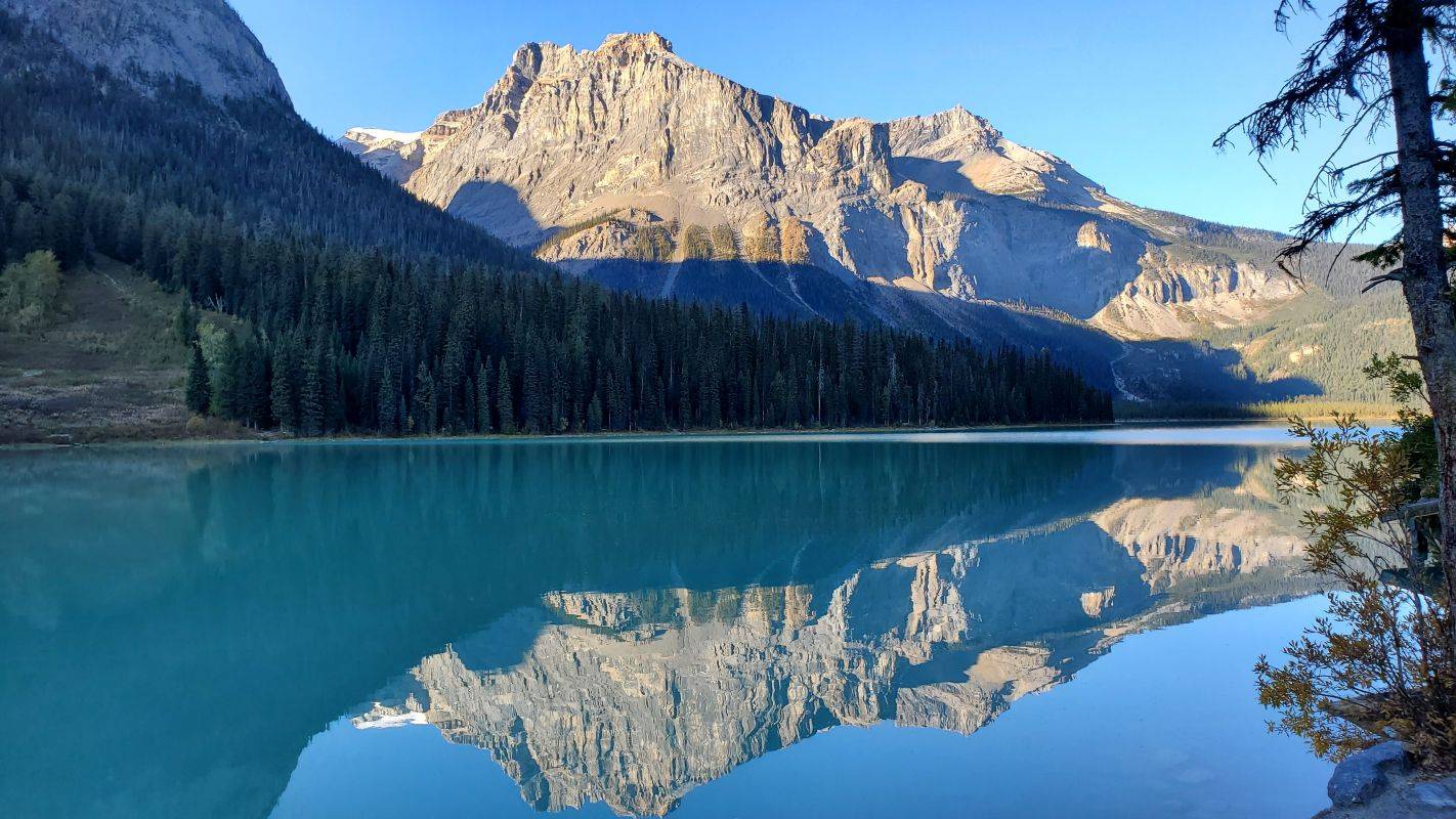 Emerald Lake with a mountain view