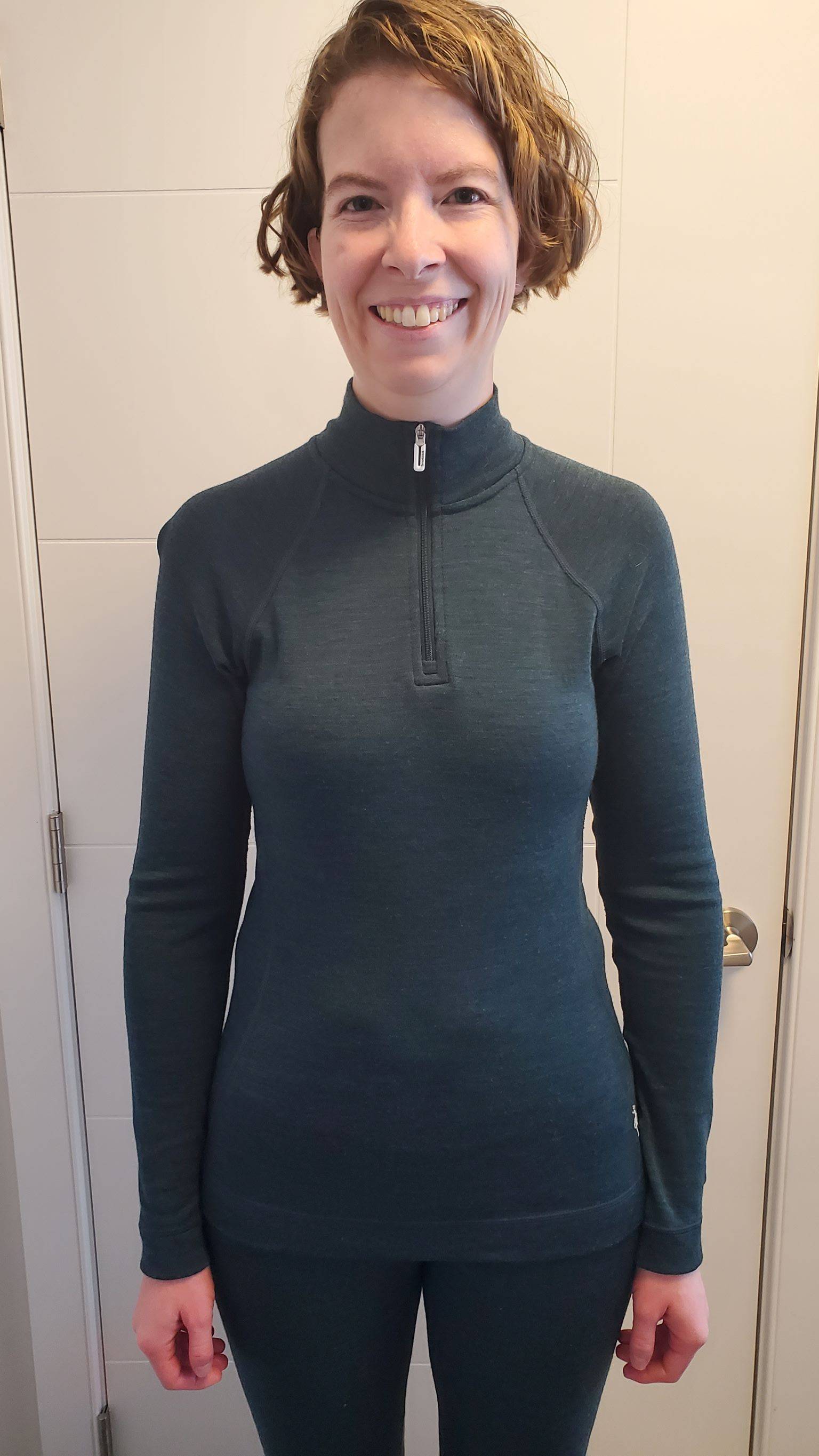 Lady wearing Merino 250 Top Base Layer