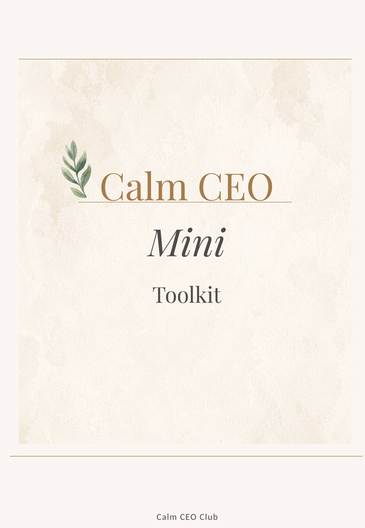 Calm CEO Circle Mini Toolkit