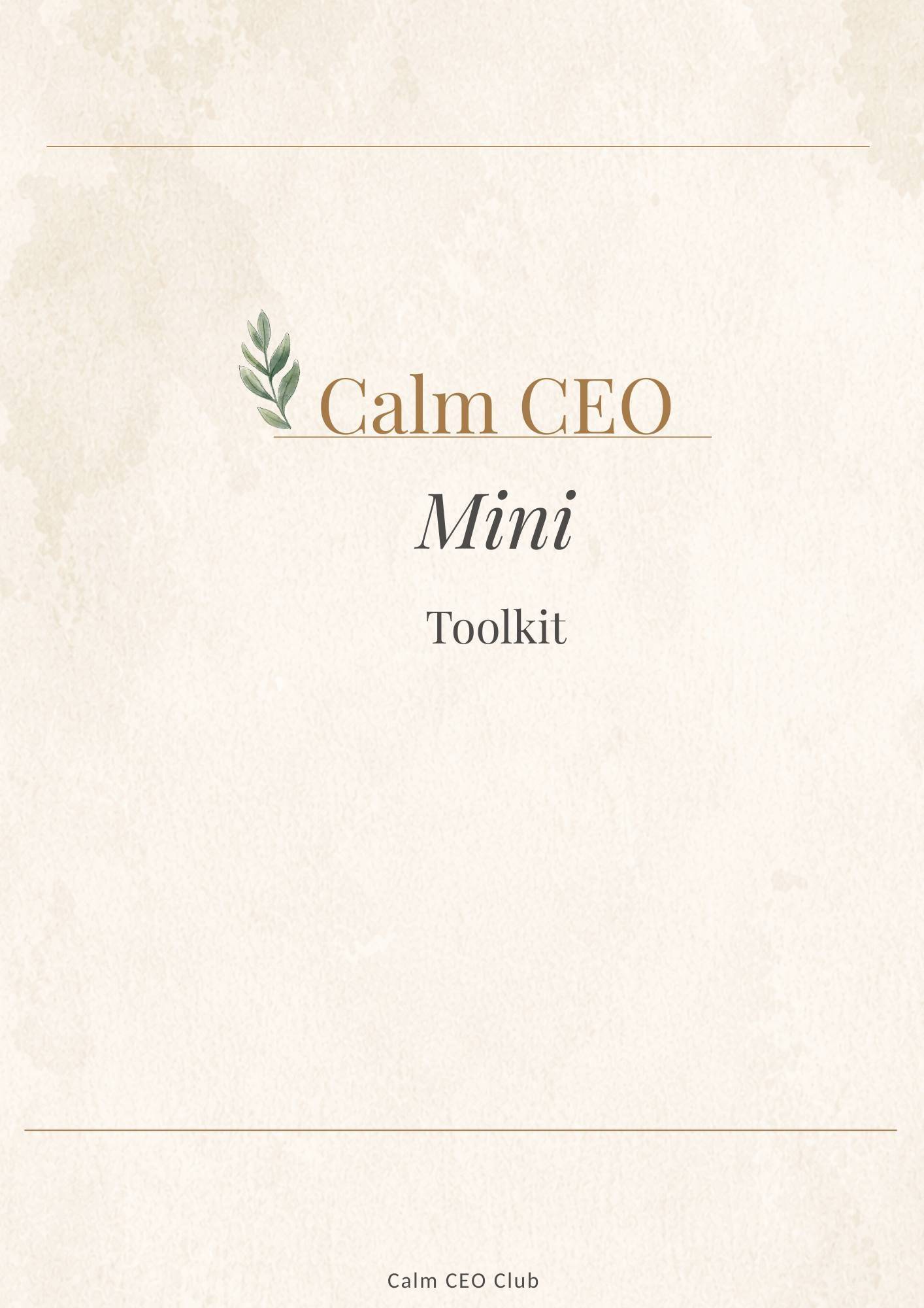 Calm CEO Circle Mini Toolkit