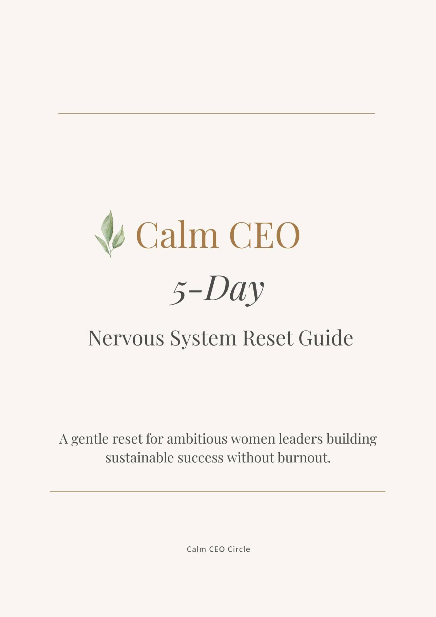5-Day Nervous System Reset Guide