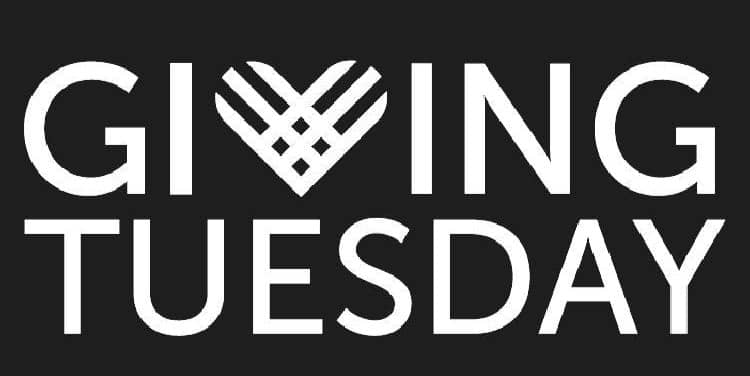 black and white image of Giving Tuesday logo
