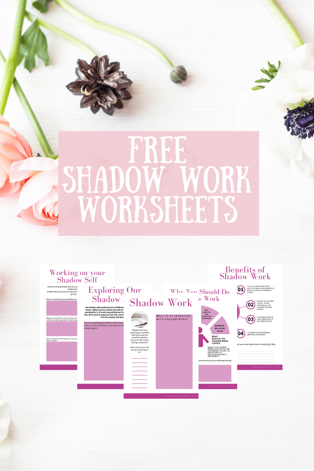 Shadow Work Worksheets Landing Page