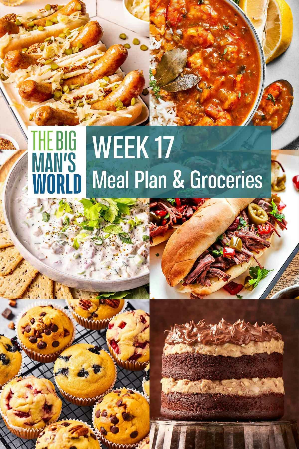 Week 17 Meal Plan & Groceries