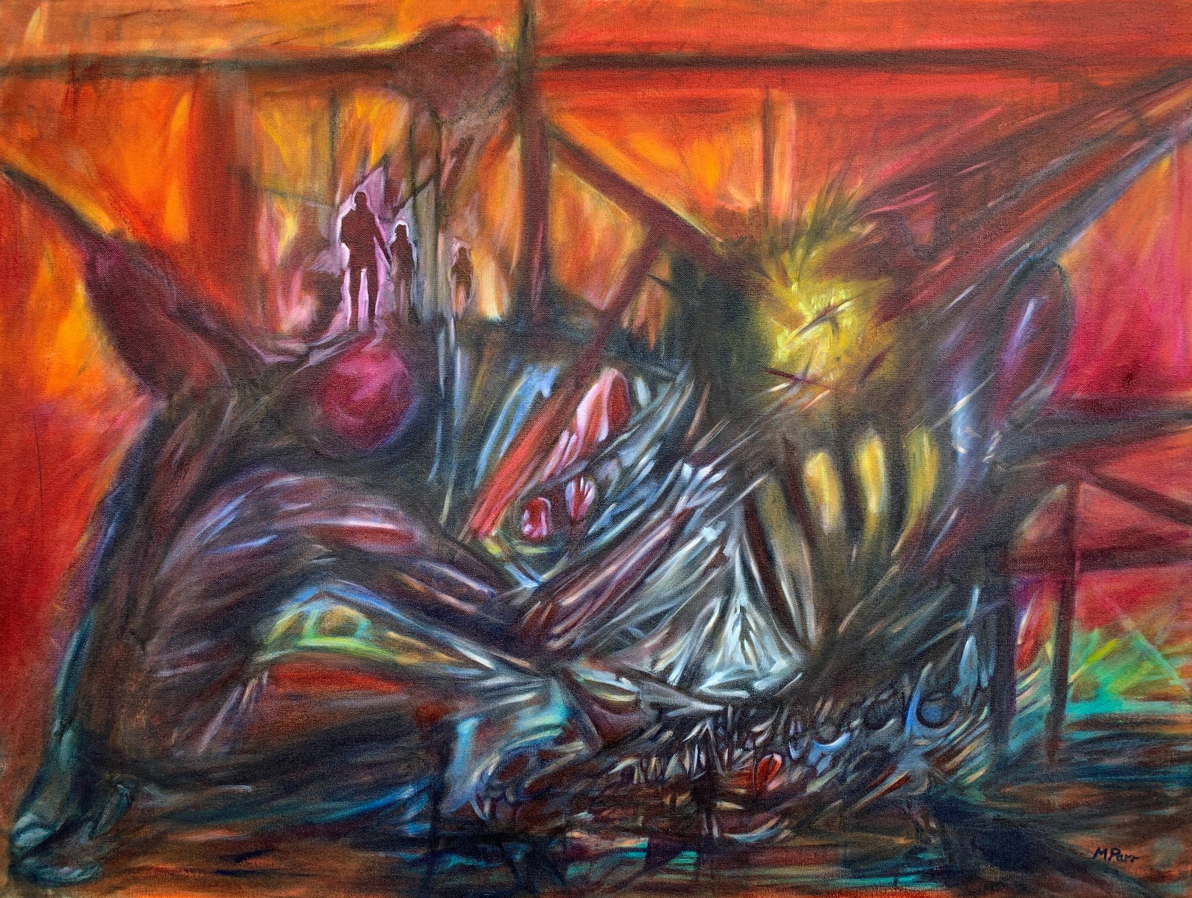 An angst-y painting by Maggie Parr