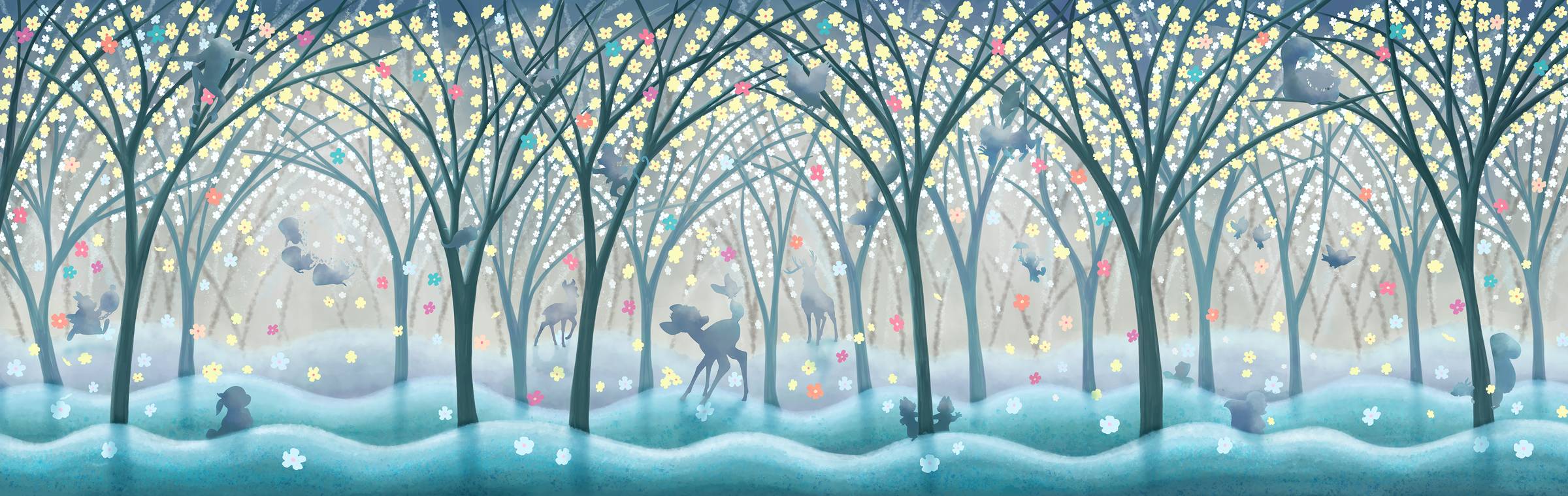 mural art with bambi