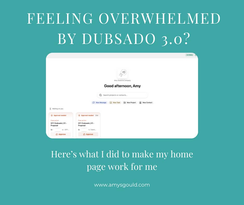 Here's how I customized my Dubsado 3.0 home page so it works for me