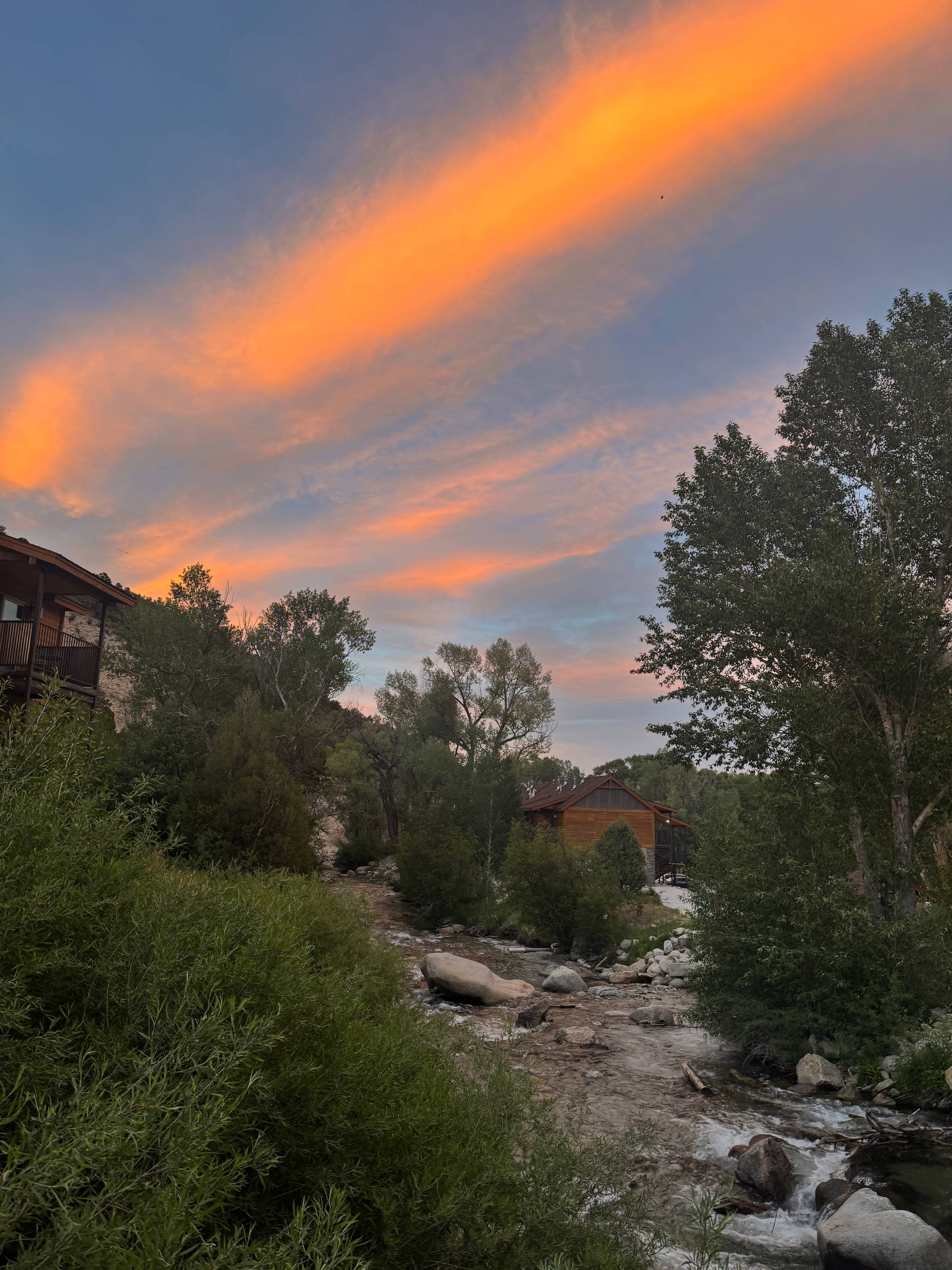 Sunset over a river