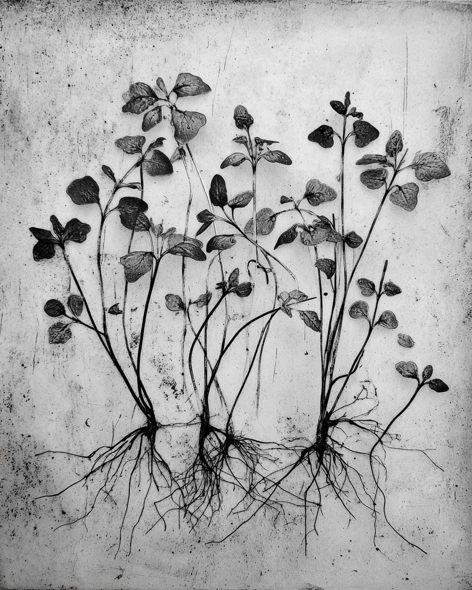 Radish and Parsley Microgreen line plate image