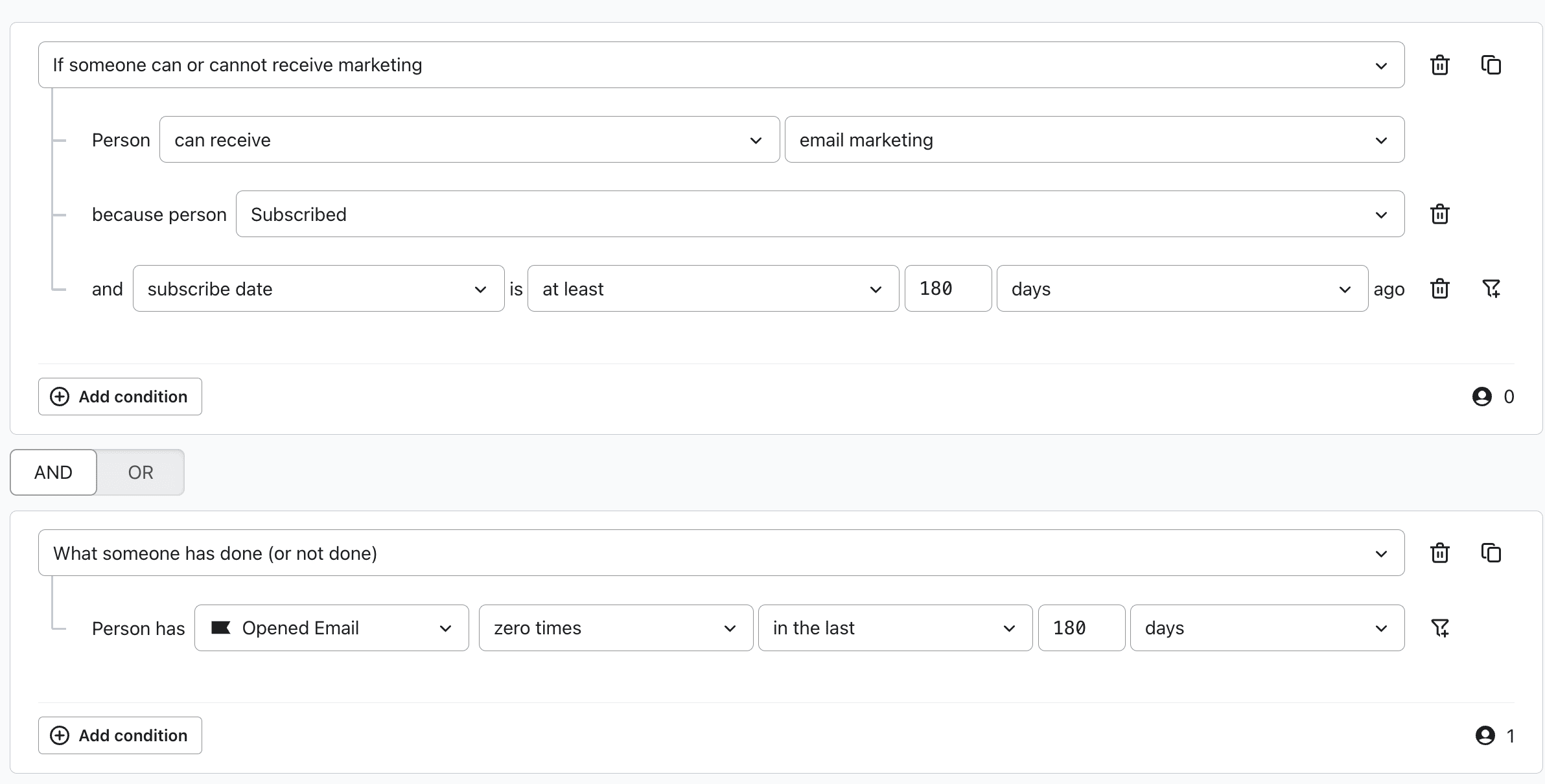 Segment nieaktywnych