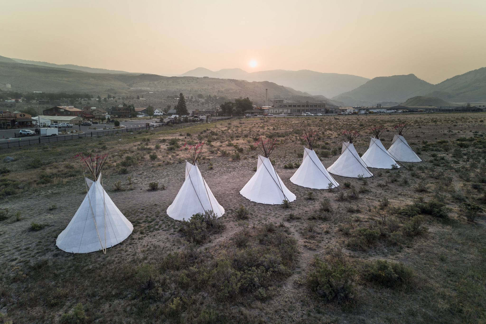 Teepees at Roosevelt Arch, Gardiner, MT