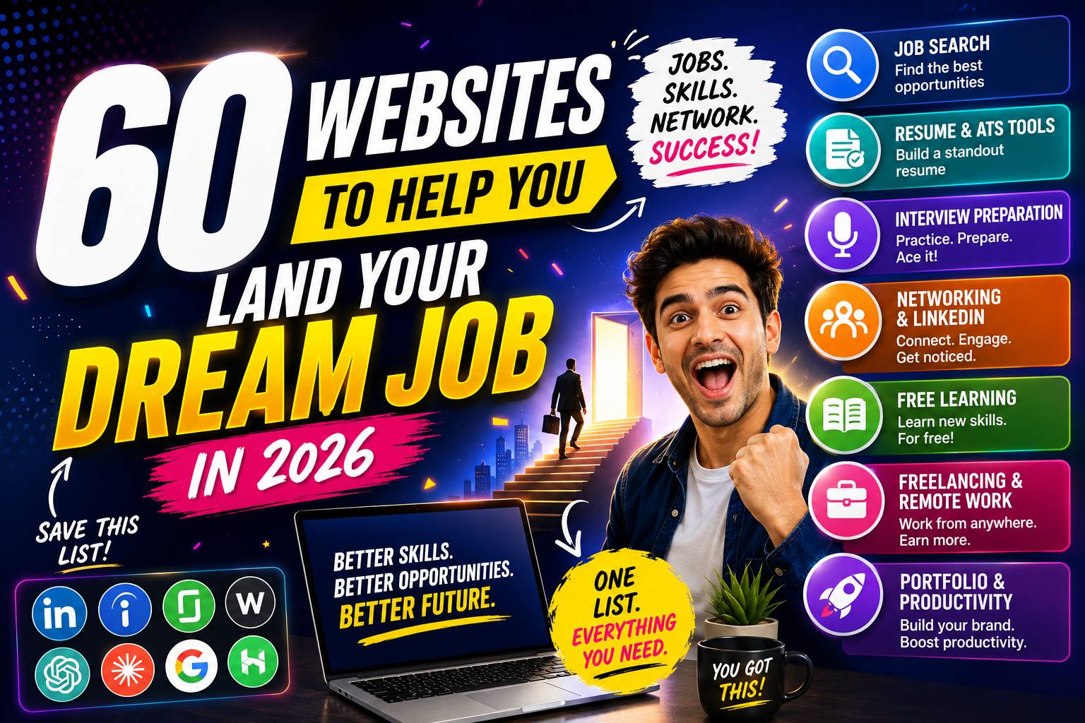 60 Websites That Can Help You Land Your Dream Job in 2026
