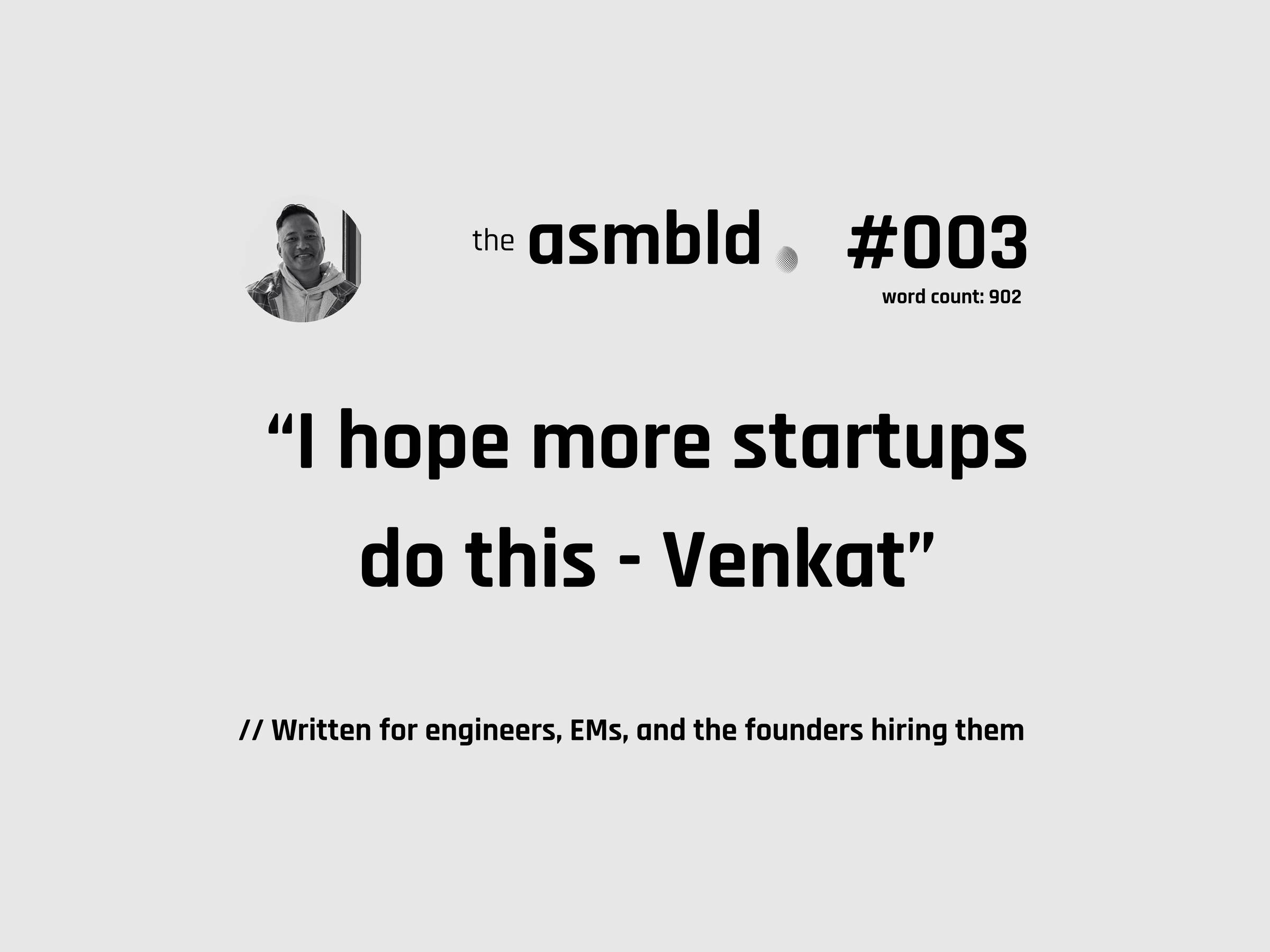 I hope more startups do this.