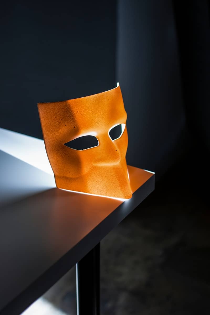 brown opera mask