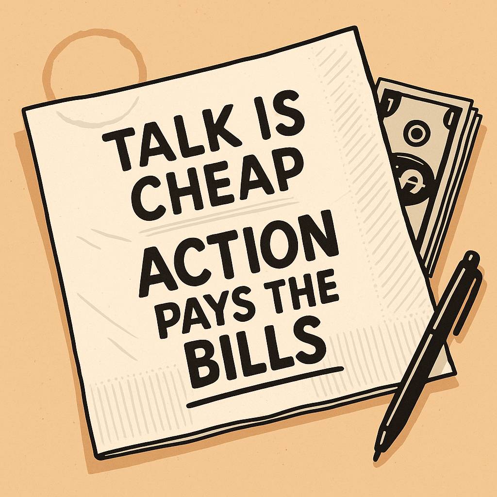 Talk is Cheap - Action Pays the Bills