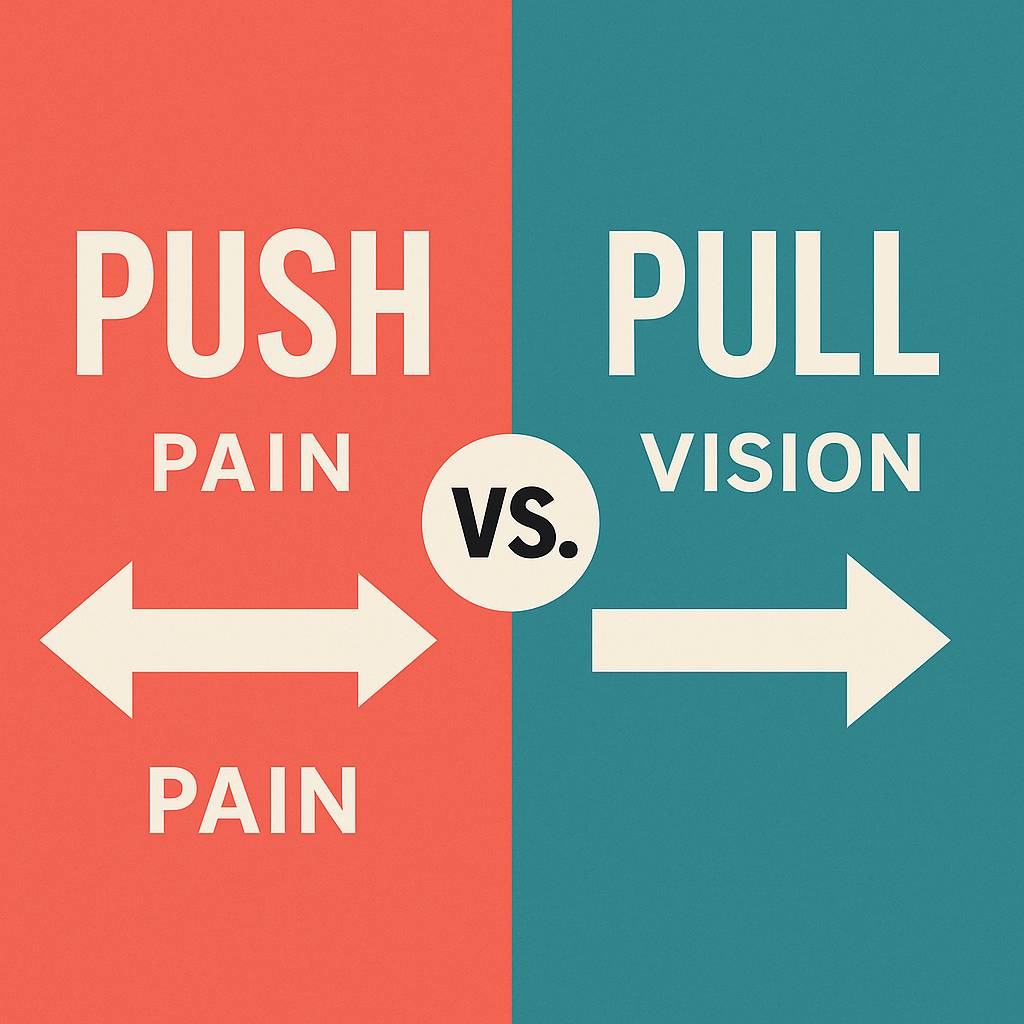 Push vs Pull - Pain vs Vision