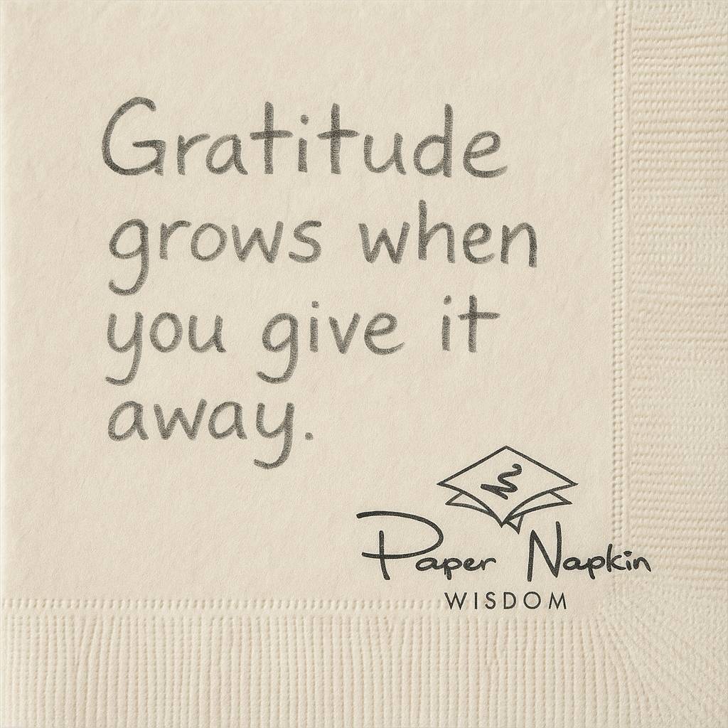 Gratitude Grows when you give it away ... 