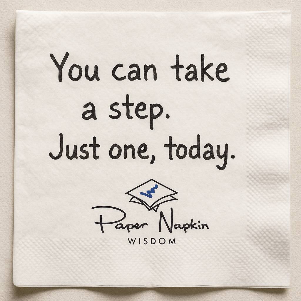 You can take a step. Just one, today.
