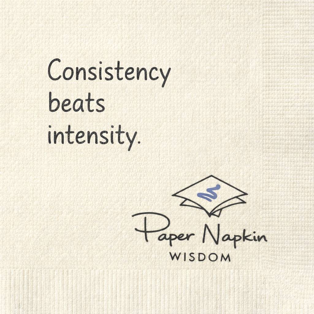 Consistency beats intensity.