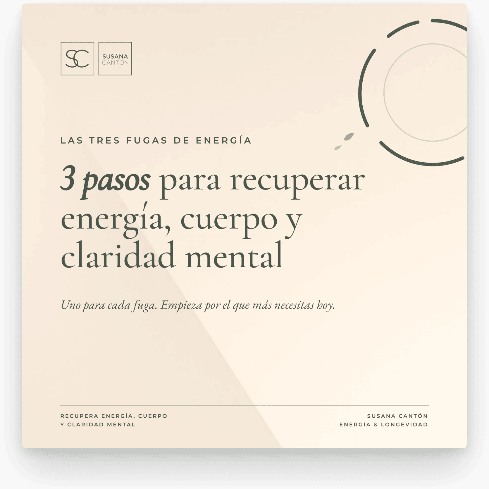 Portada del PDF: 3 pasos para recuperar energía, cuerpo y claridad mental
