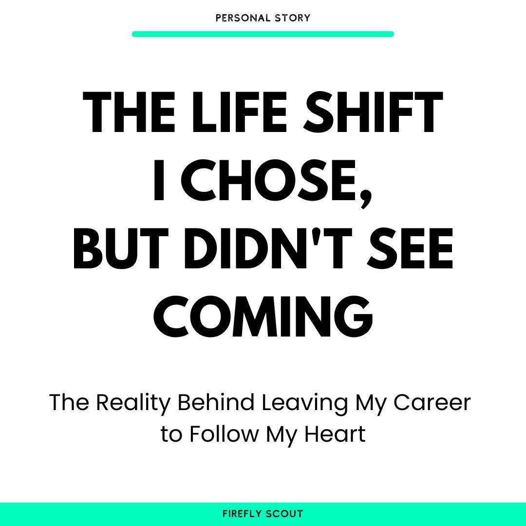 Personal story about the feelings that come up after a big life change
