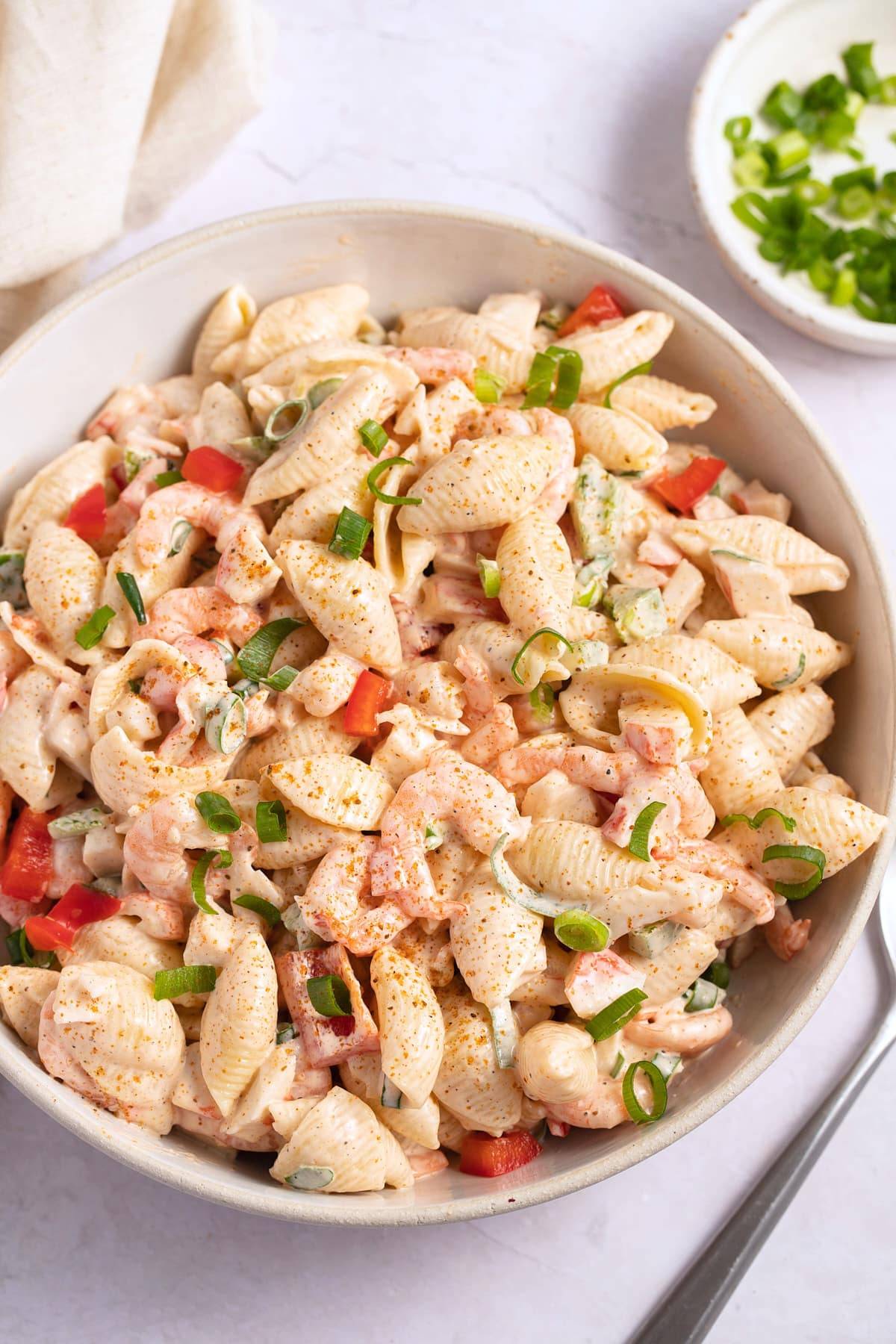 cold seafood salad in bowl