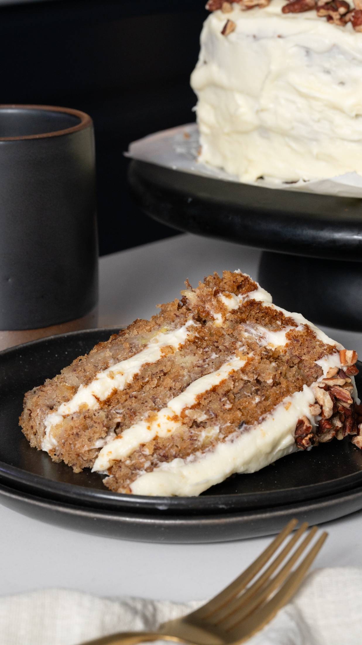 slice of hummingbird cake