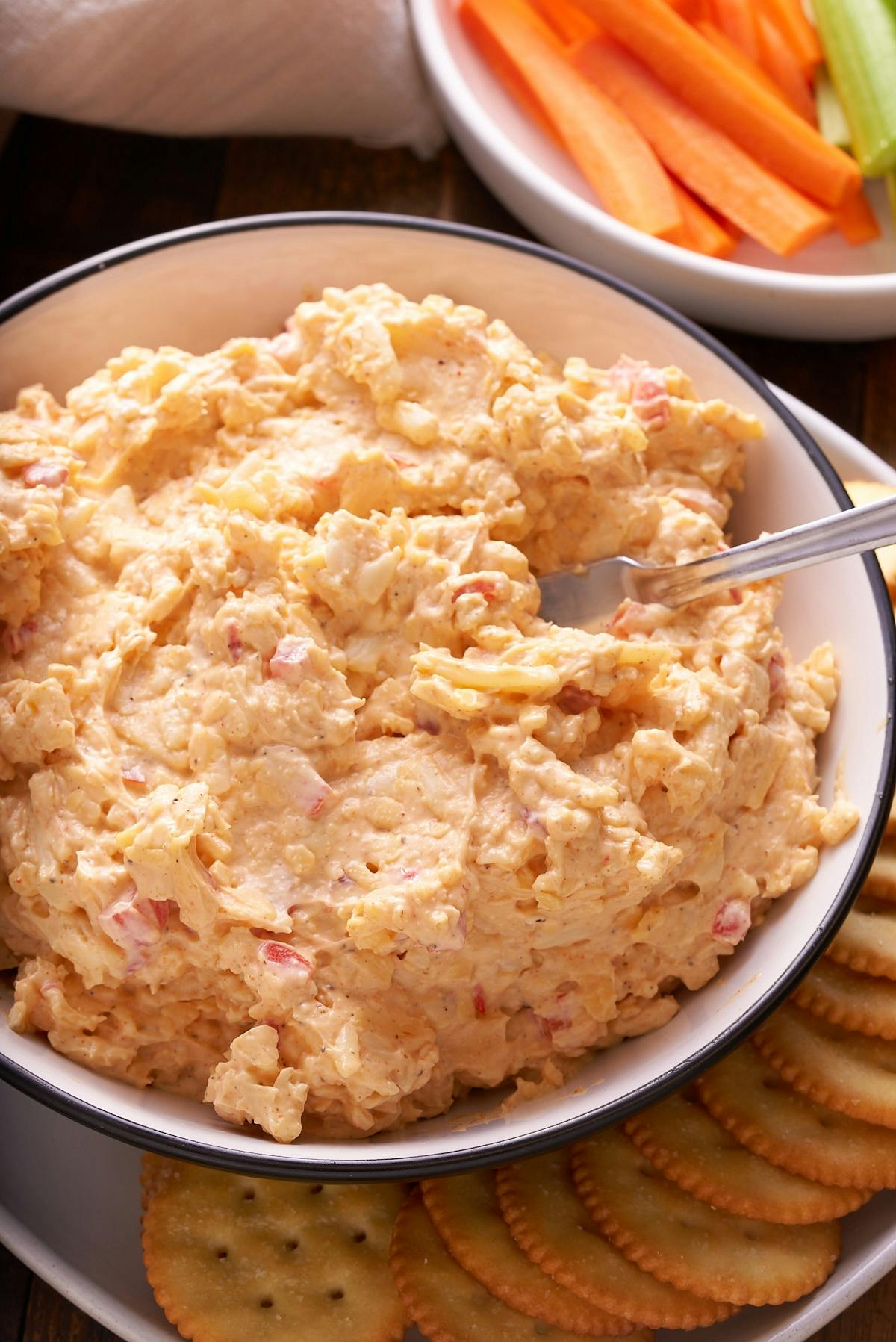 pimento cheese in a bowl