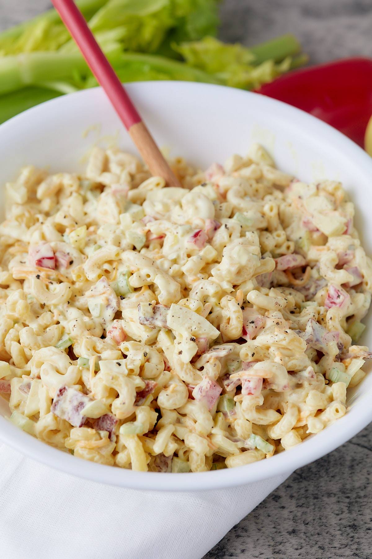 macaroni salad in bowl