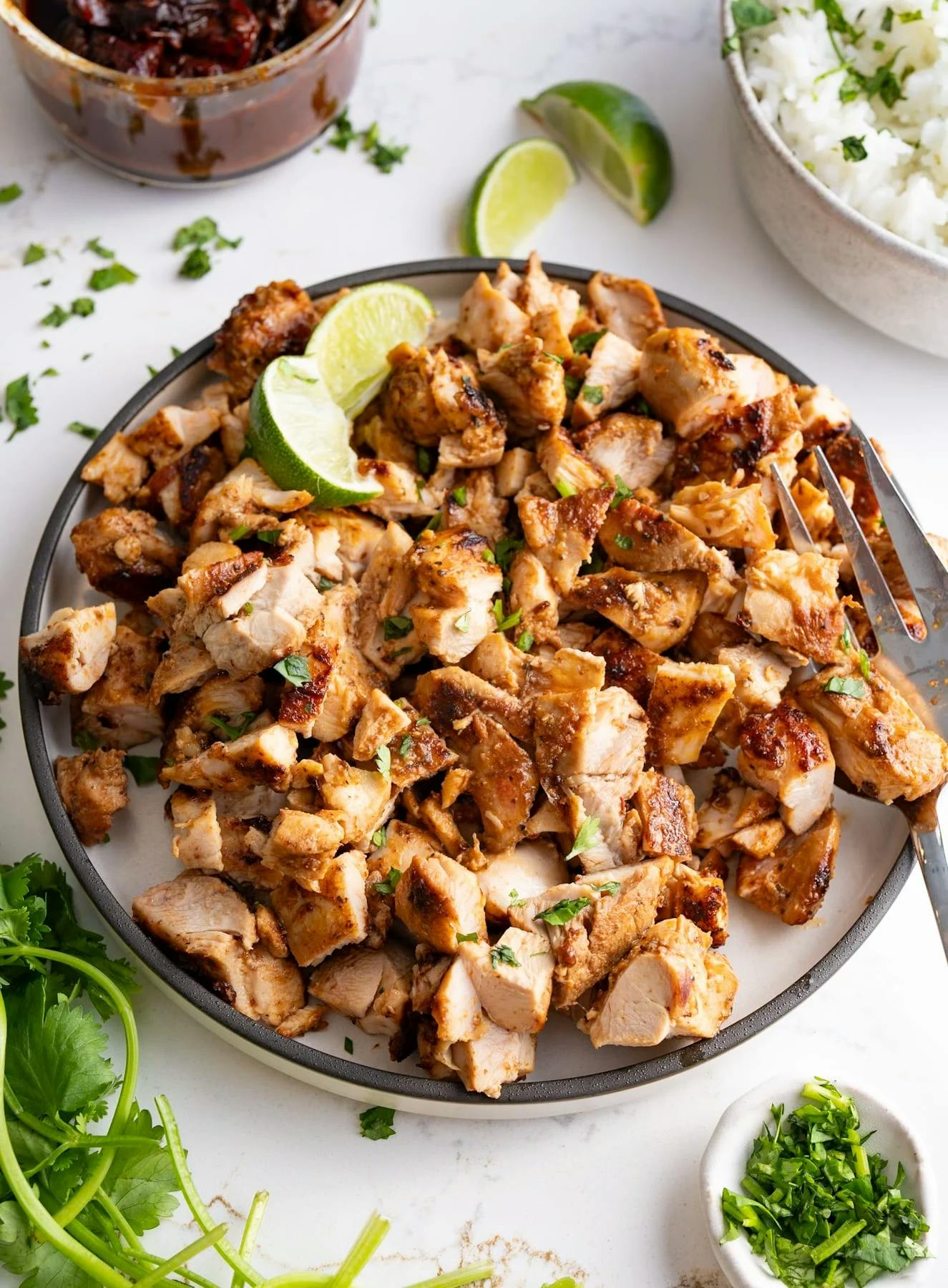 chipotle chicken on plate