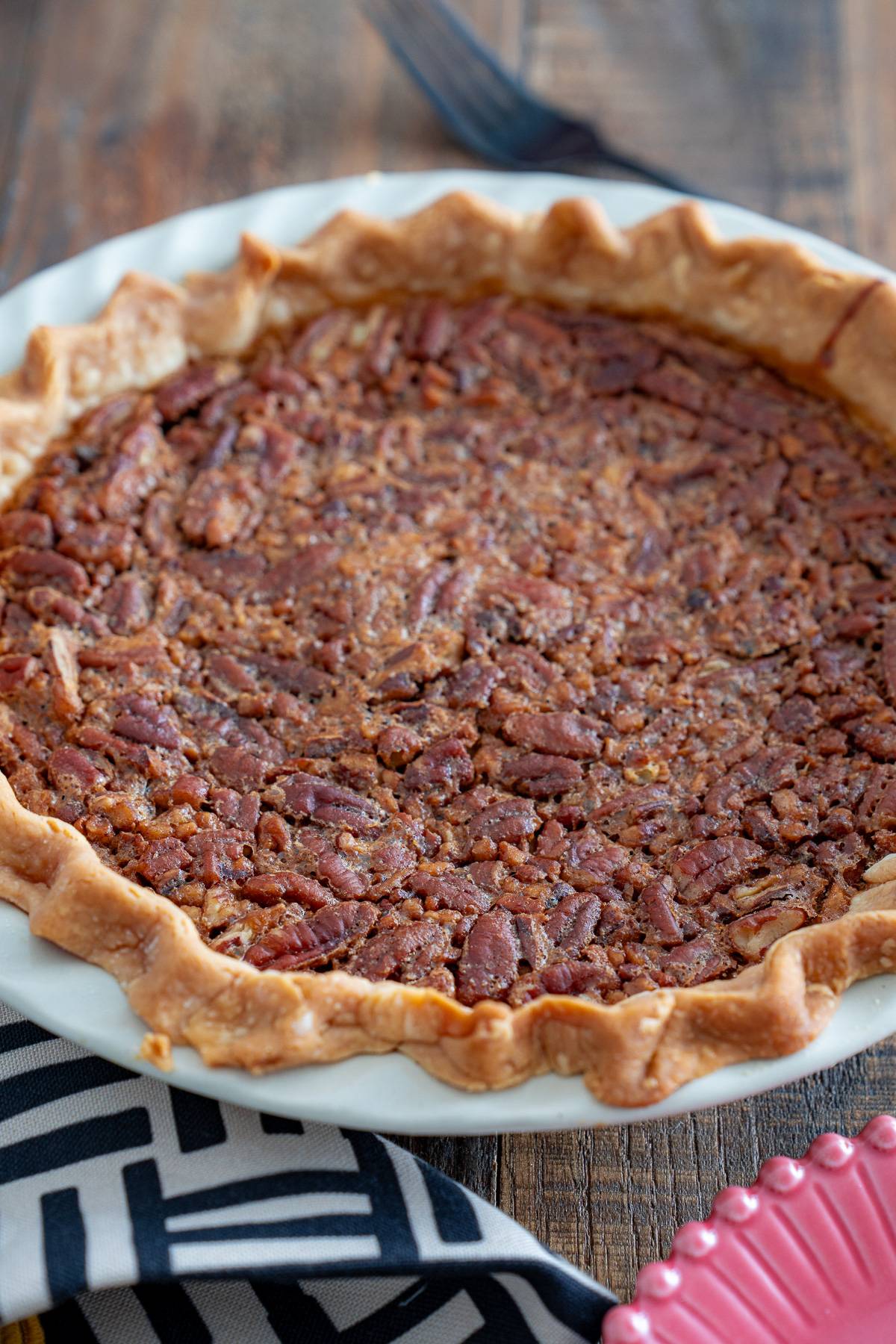 pecan pie in pie dish