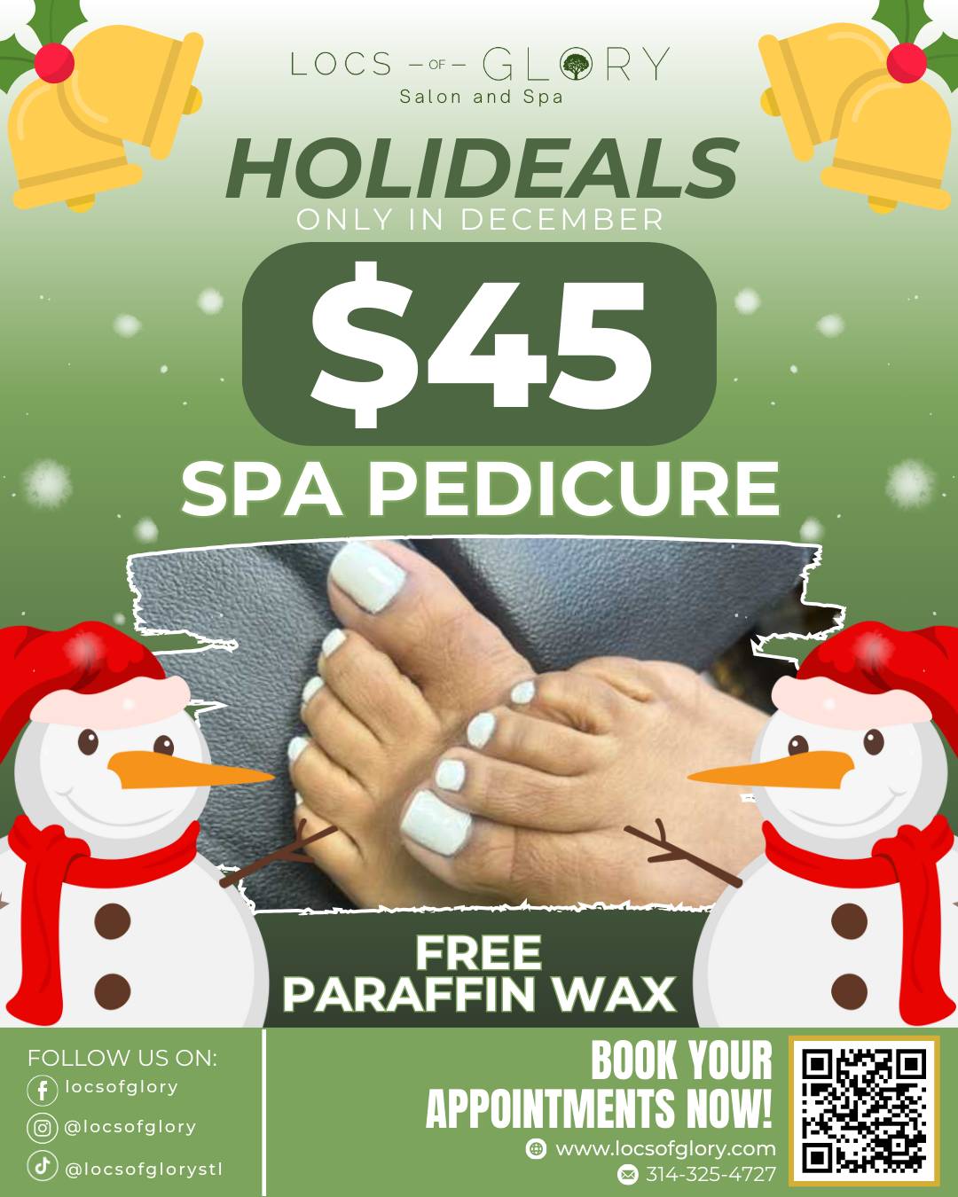 December Holideals: Spa specials on facials, brows, nails & more at Locs of Glory.