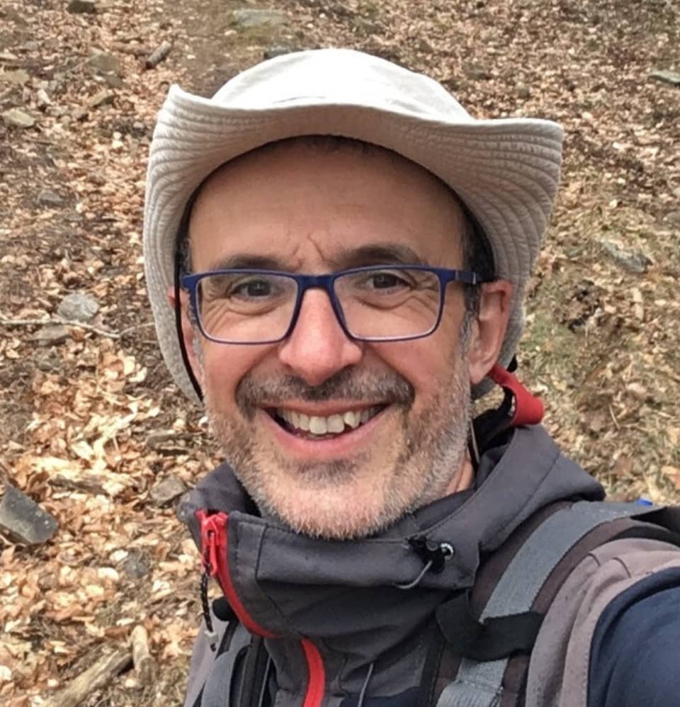 Selfie of Jose L Sanz while walking in his forest at La Rioja (Spain)