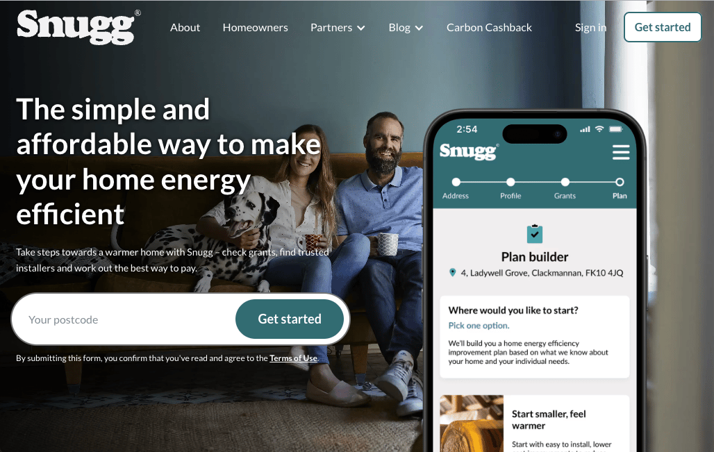 Snugg home energy value proposition emotional climb