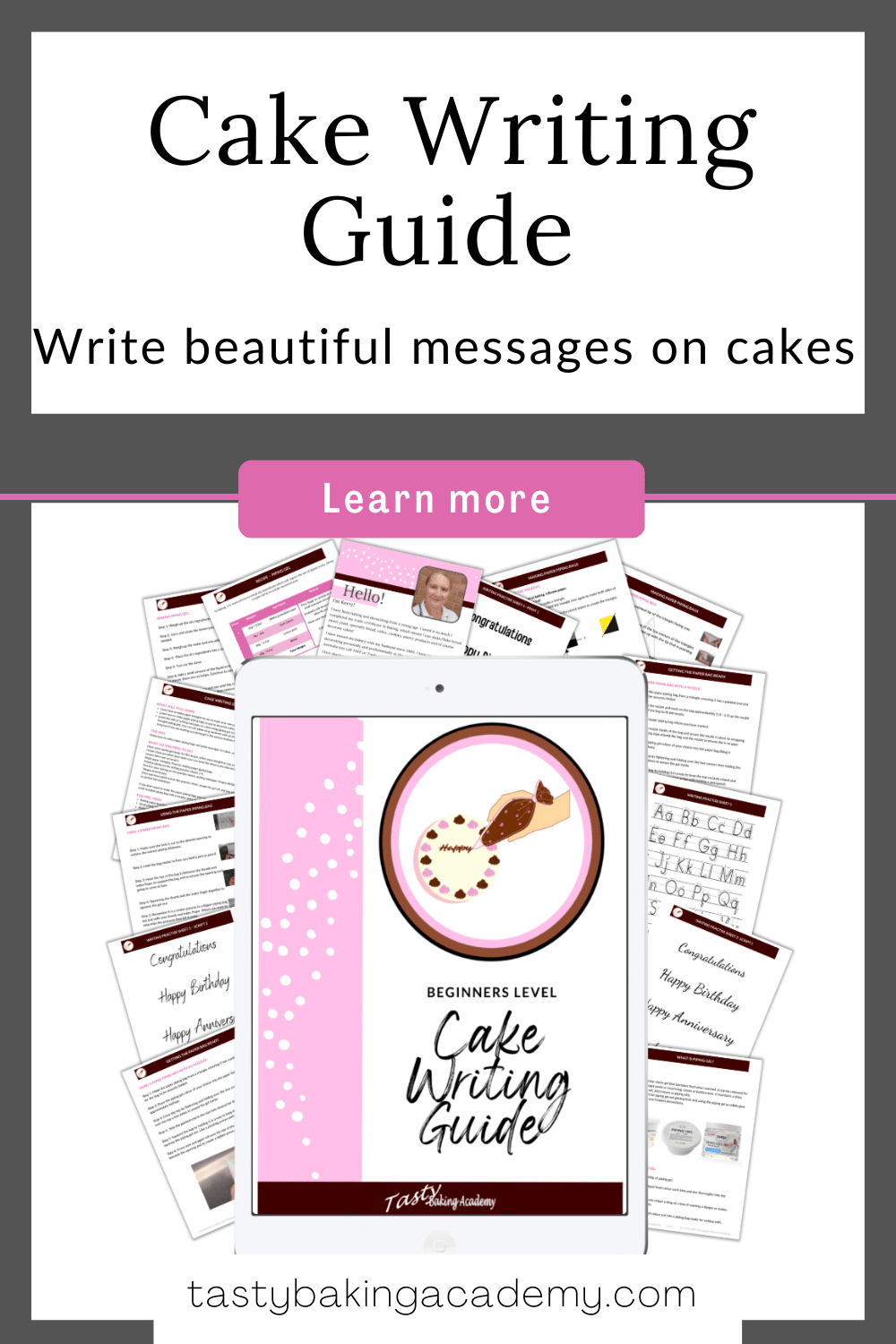 Beginner's Level Cake Writing Guide AUD
